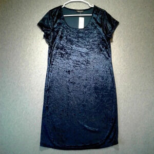 Jessica Women's Blue Crushed Velvet Dress  NWT Size Medium